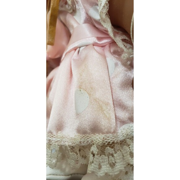 Dam Troll Little Bo Peep Doll Pink White Polka Dot Dress Brown Hair Norfin Tag - Picture 12 of 14